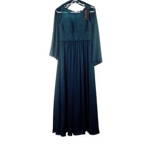 M5) Mascara London Collection Gown Womens Dress Size 12 Sparkling Bead Prom Maxi